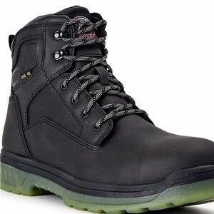 Mens Brahma Combustion Black Work Boots Sz 8 New